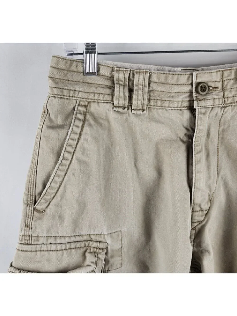Polo Ralph Lauren Shorts Mens 30x10 Beige Vintage Cargo Shorts